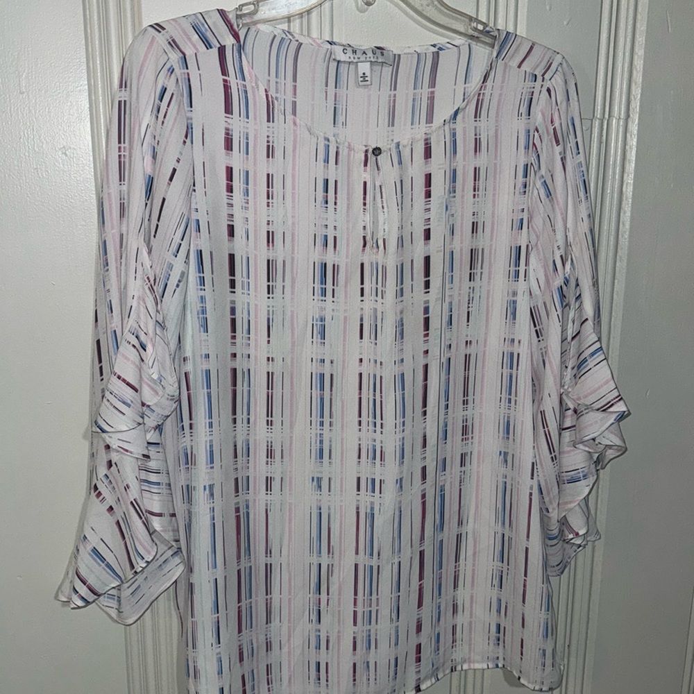 Multicolored Blouse by CHAUS Size Small